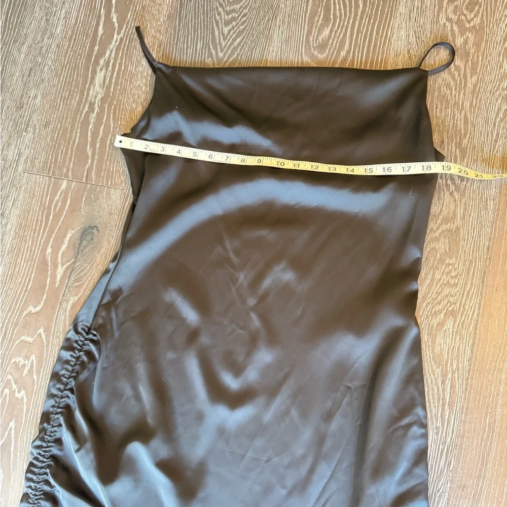 UNIQUE21 GATHERED SIDE SATIN DRESS - Picture 7 of 14